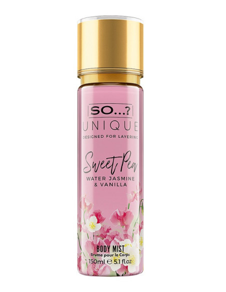 So unique sweet pea body mist