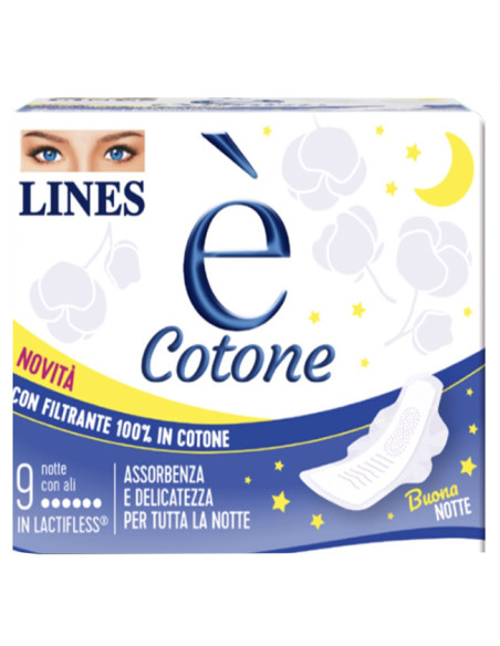 Lines e' cotone notte 9pz