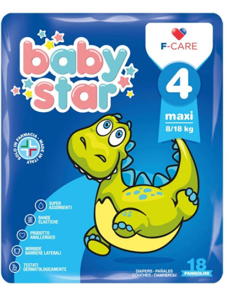 BABYSTAR MAXI PANN 8/18KG 18PEZZI TAGLIA 4