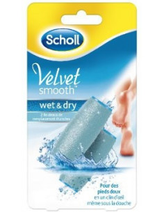 Scholl Velvet Smooth Wet-dry testine ricambio rotanti standard 2 ricambi